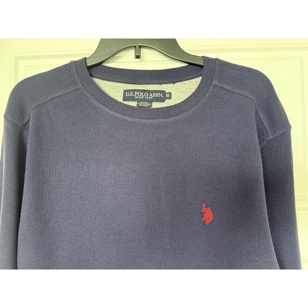 U.S.Polo Association Men's Navy Long Sleeve Classic Thermal Shirt Size XL NWT - Picture 2 of 8